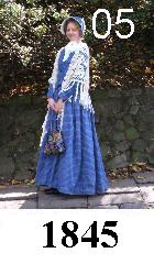 1845 suknia dzienna