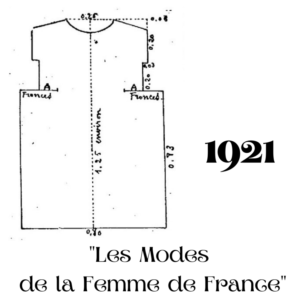 wykrój sukienki 1921