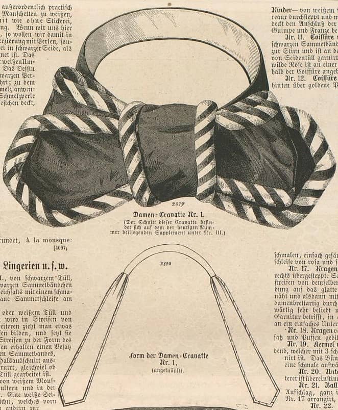 1859 krawatka schemat szycia