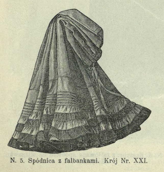 1902 spódniczka z falbaną "Serpentine"