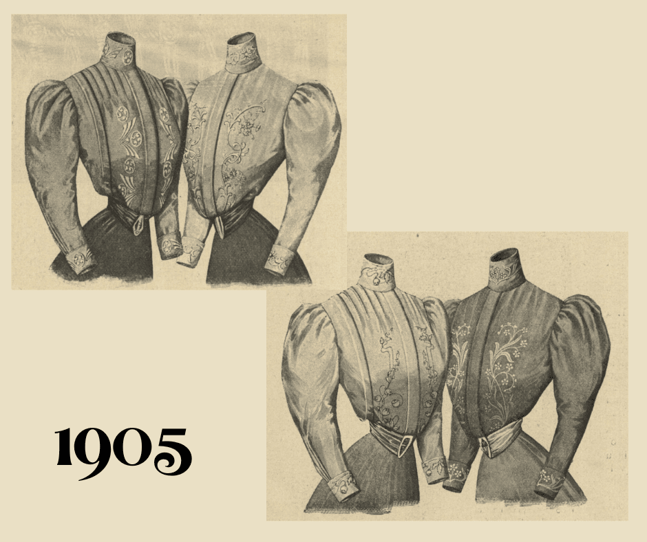 Wyszywanie bluzki z 1905 roku