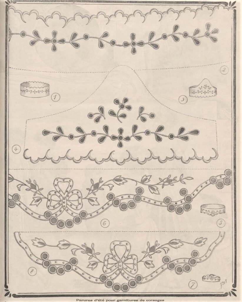1905 hafty secesyjne na bluzki