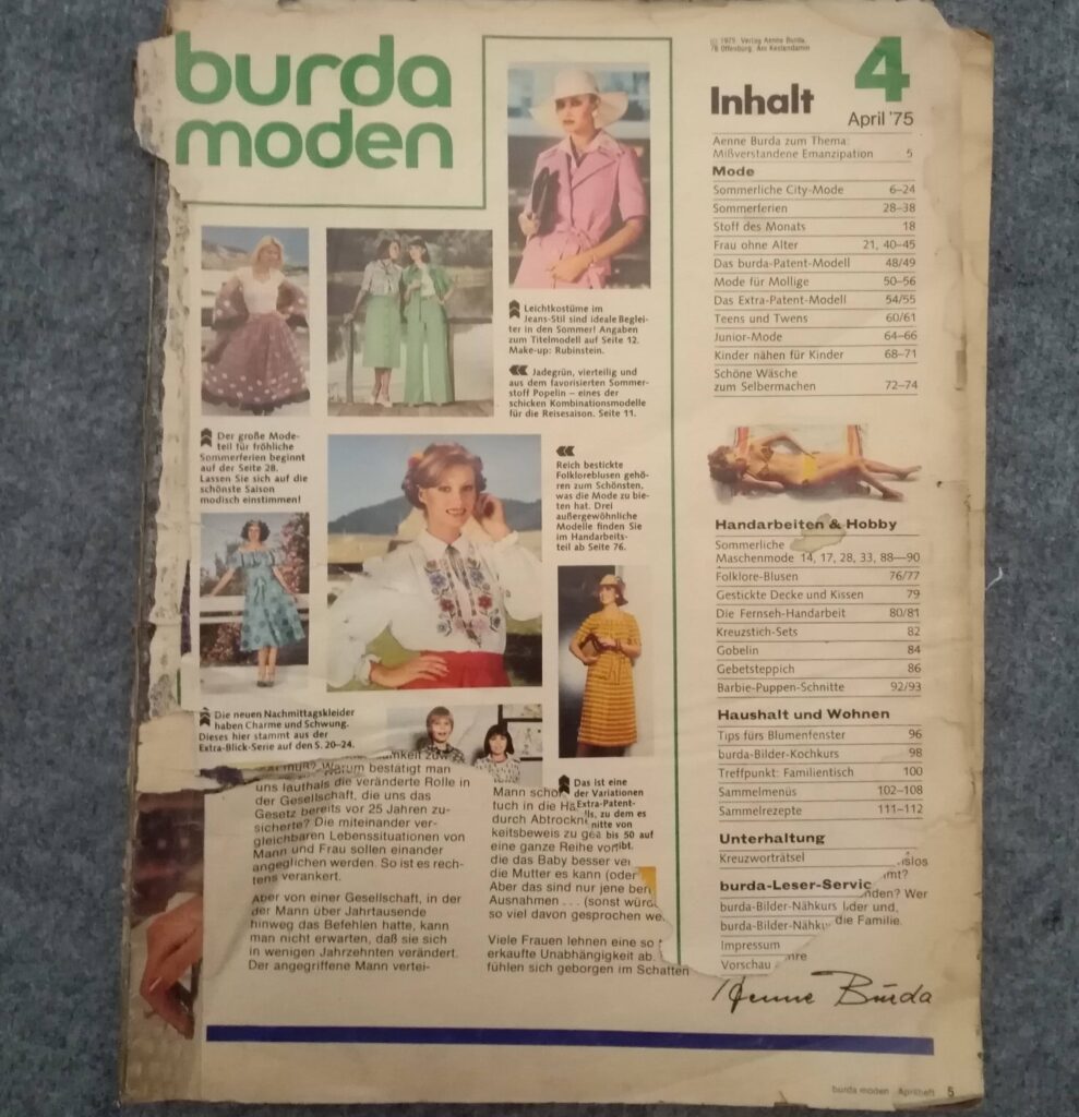 1975 Burda 4 bez okładki