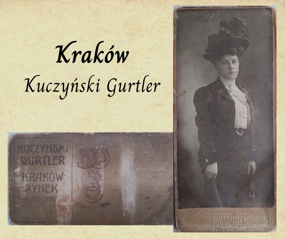 Stare zdjęcie, Kraków - Kuczyński Gurtler, kobieta w secesyjnym ubiorze