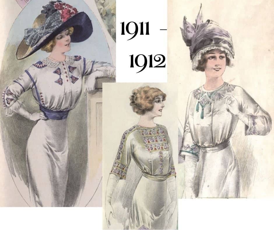 more edwardian blouses with colour embroidery