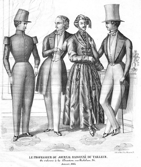 Moda męska lata 1840. - 1843 rok