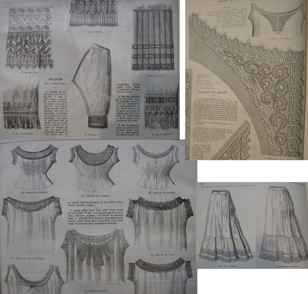 1877-1879 bielizna: koszule, halki, pantalony