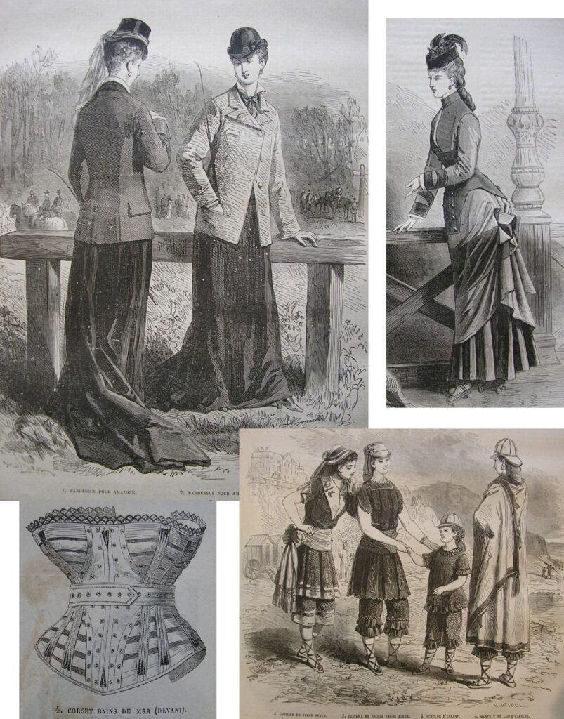 1877-1879 stroje sportowe damskie