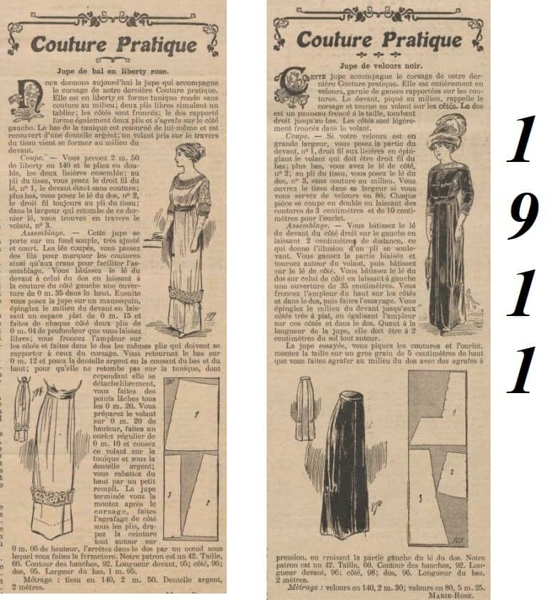 Skirt pattern 1911
