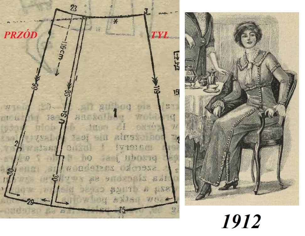 dół sukni 1912